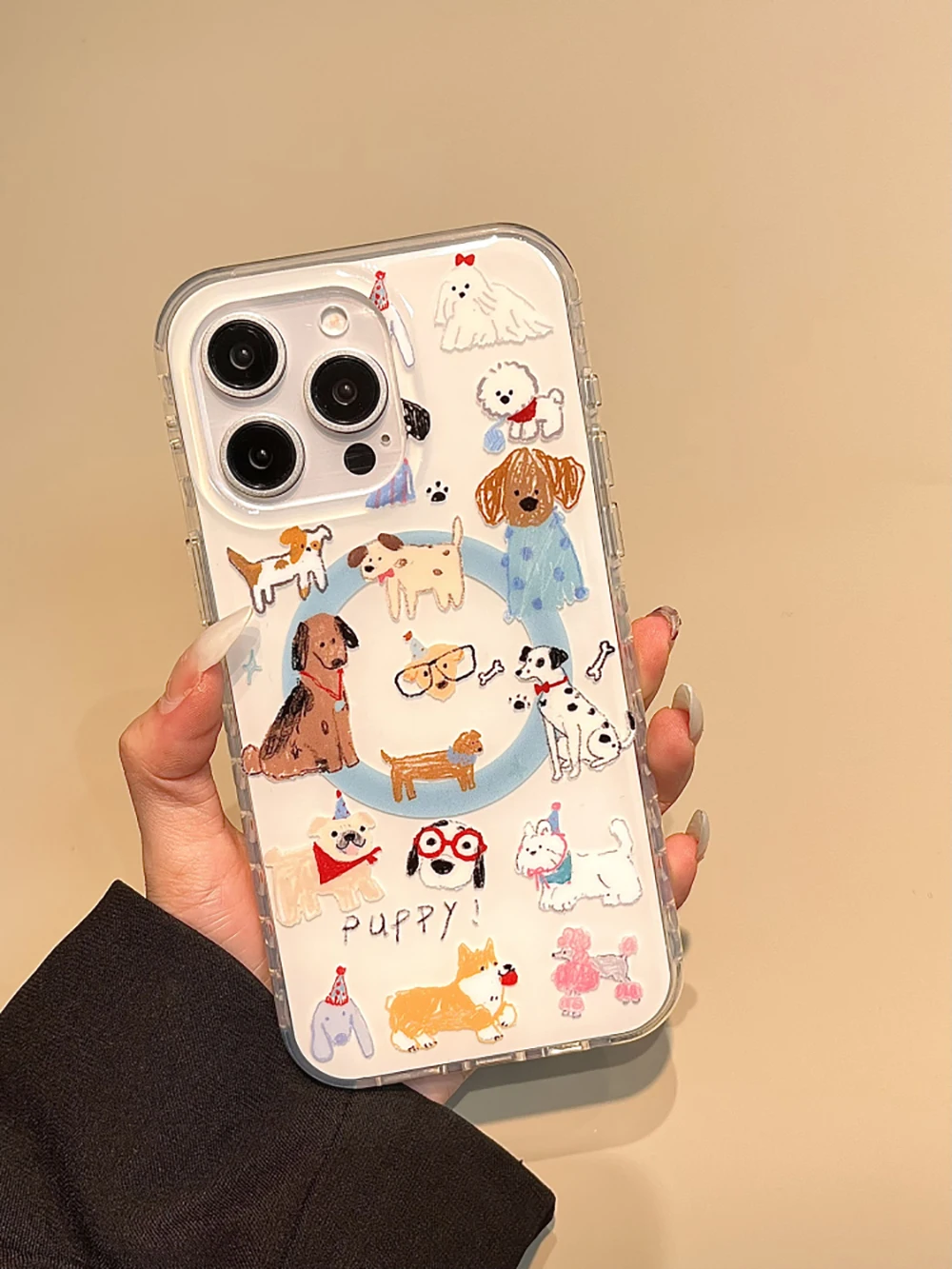 Cute Puppy Cartoon Dog Magnetic Phone Case for IPhone 17 16 15 thumbnail 3
