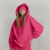 Plus Size Women's Eye Mask Hooded Sweatshirt Solid Color Fashion Casual Sports Pullover Sweatshirts Autumn Loose Fit Hoodies