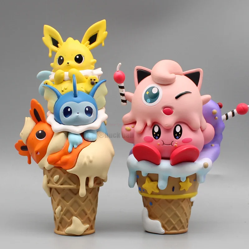 

14cm Pokemon Figures Eevee Jigglypuff Figuires Ice Cream Anime Figure Pvc Gk Action Figurine Collectible Model Doll Toys Gift
