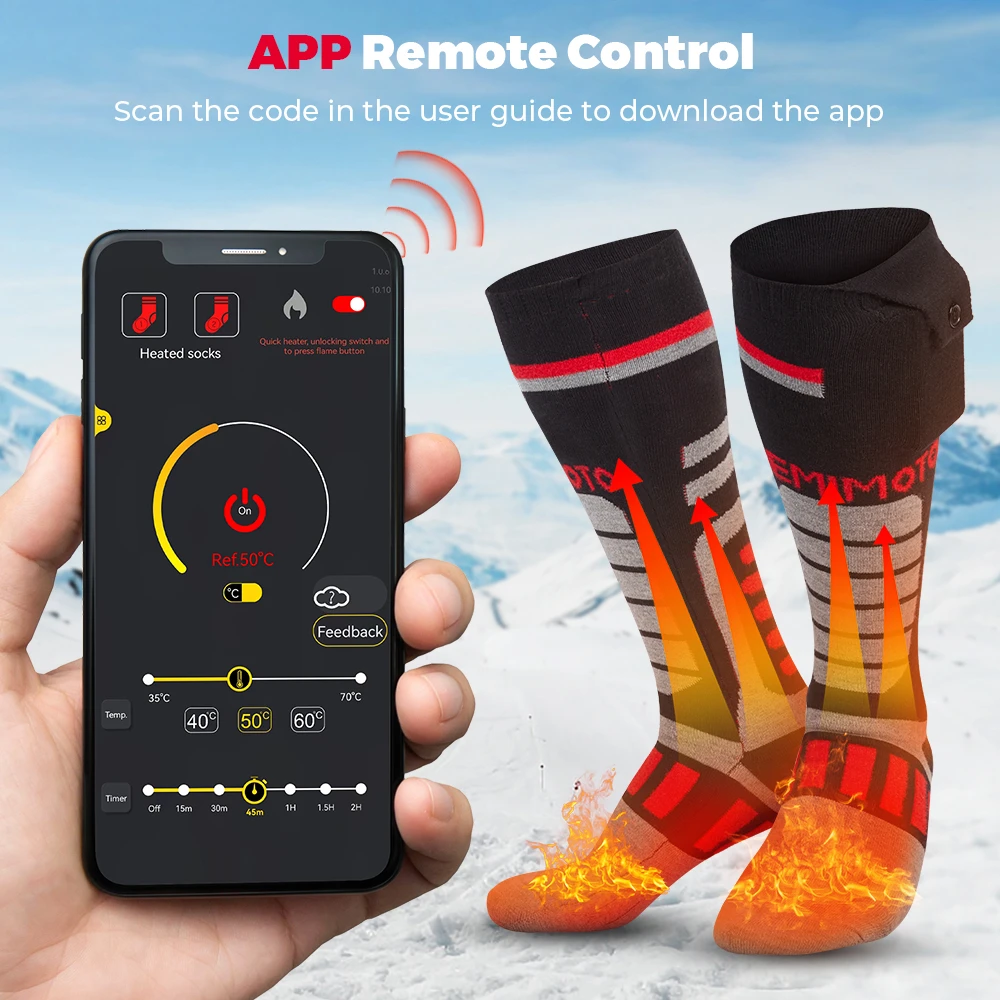 Chaussettes,Chaussettes Chauffantes électriques Pour Homme Et Femme,avec Interface DC,pour Ski