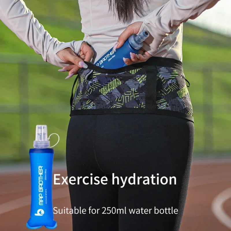 MAP BROTHER W1001 Hydration Running Belt Waist Pack Travel Money Out Bag Trail Marathon Gym Fitness Mobile Phone Water Bottle 4