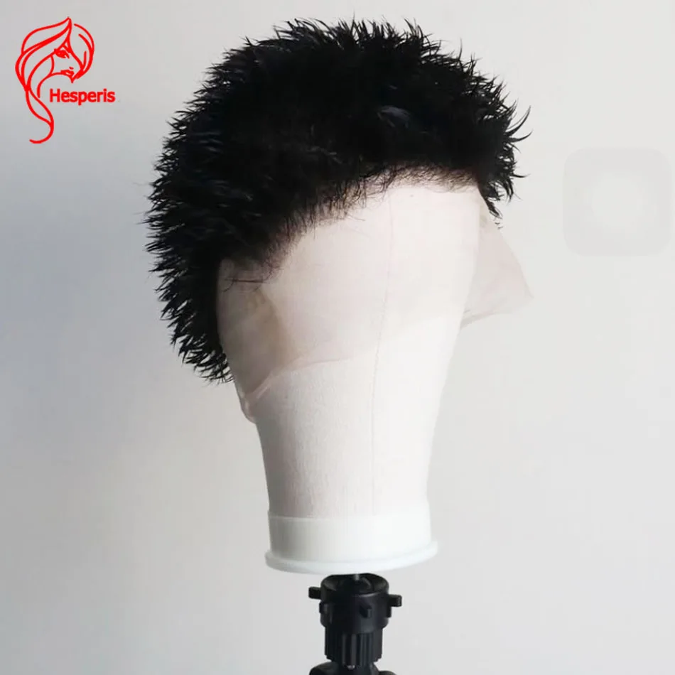 헤스페리스 남성용 가발, 브라질리언 레미 풀 레이스 숏 컷 가발, 금발 색상, 스파이크 컷 풀 레이스 가발 - AliExpress, image size:950x950