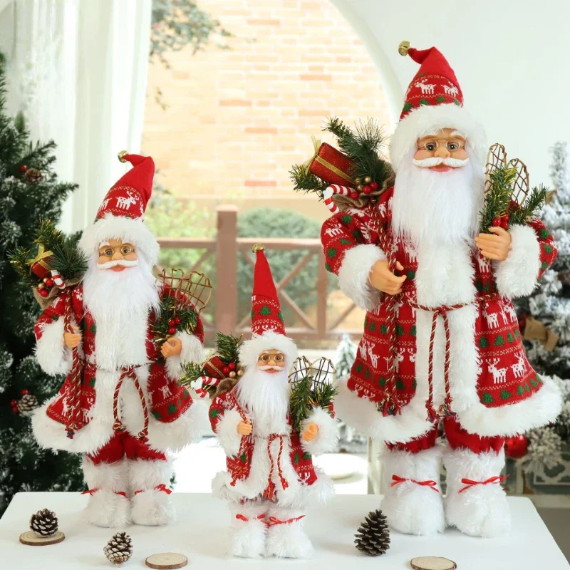 

60cm Santa Claus Doll Christmas Tree Ornament Christmas Room Decor Decorations for Home Navidad Natal Gifts New Year 2024