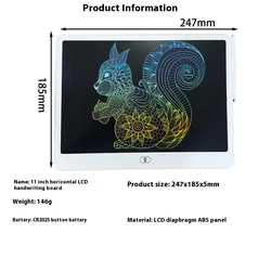 Large Screen Digital Drawing and Writing Tablet for Kids - Educational Brain Game and Creative Toy (11inch White)