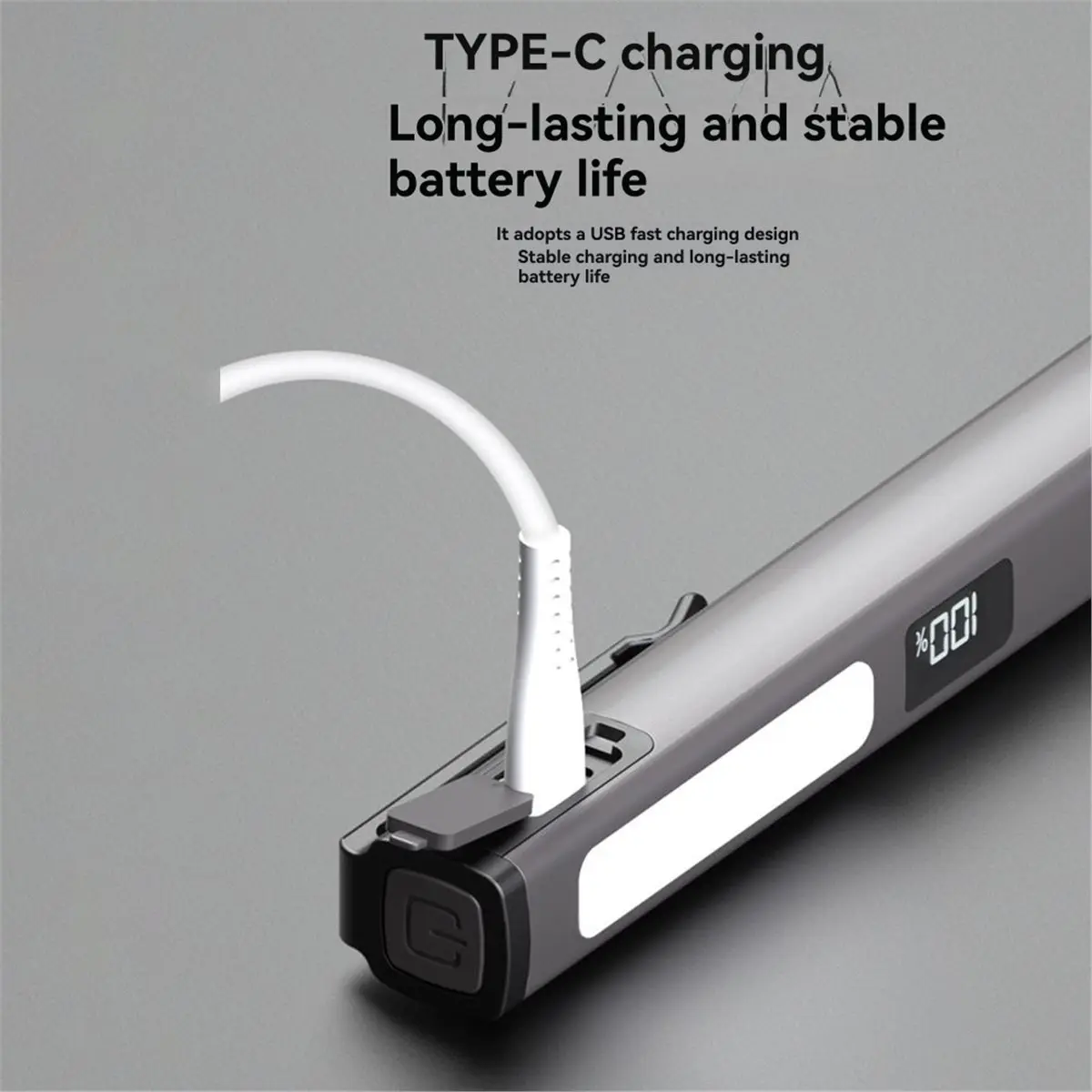 펜 클립이 있는 A10R LED 미니 손전등 미니 손전등 USB 충전 작업등 캠핑 라이트 A