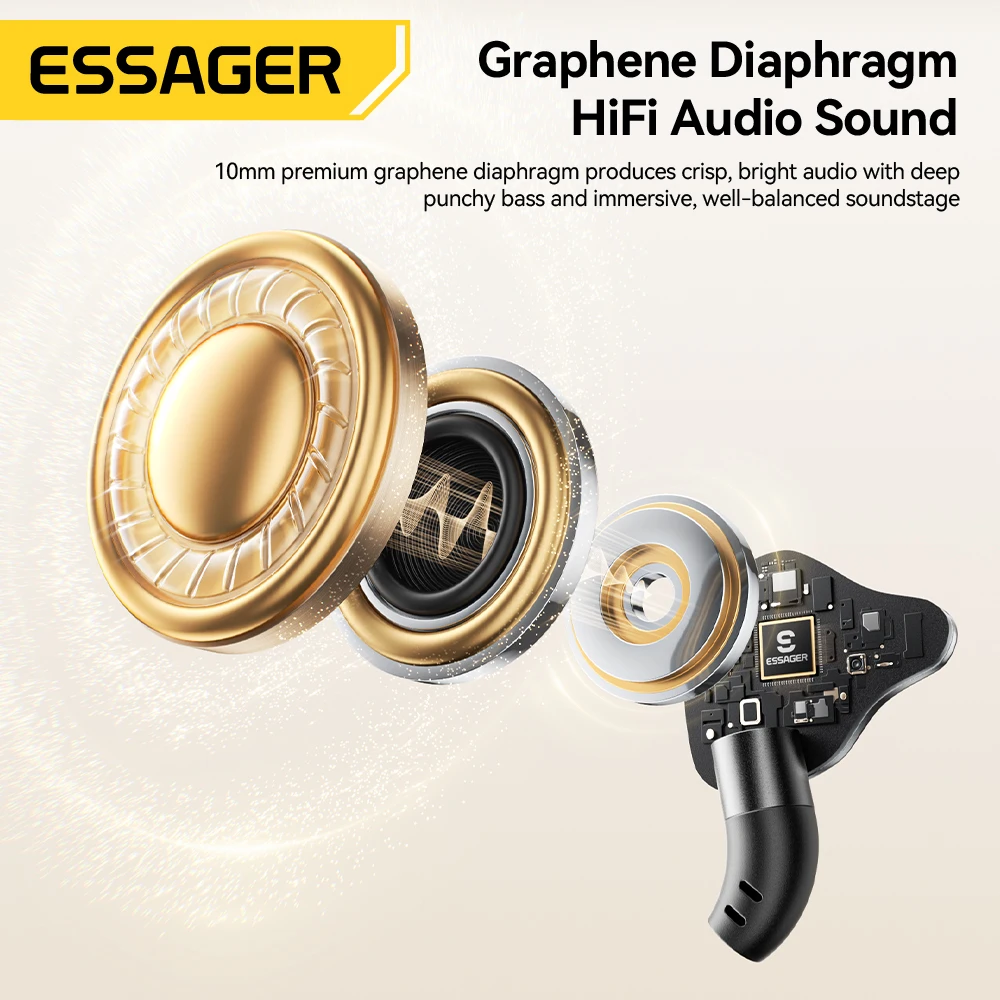 Essager Type-C Karaoke Earphones With Built-in Sound Card HiFi Stereo Music Wired Earbud Headset With Mic for Singing/Live/Game