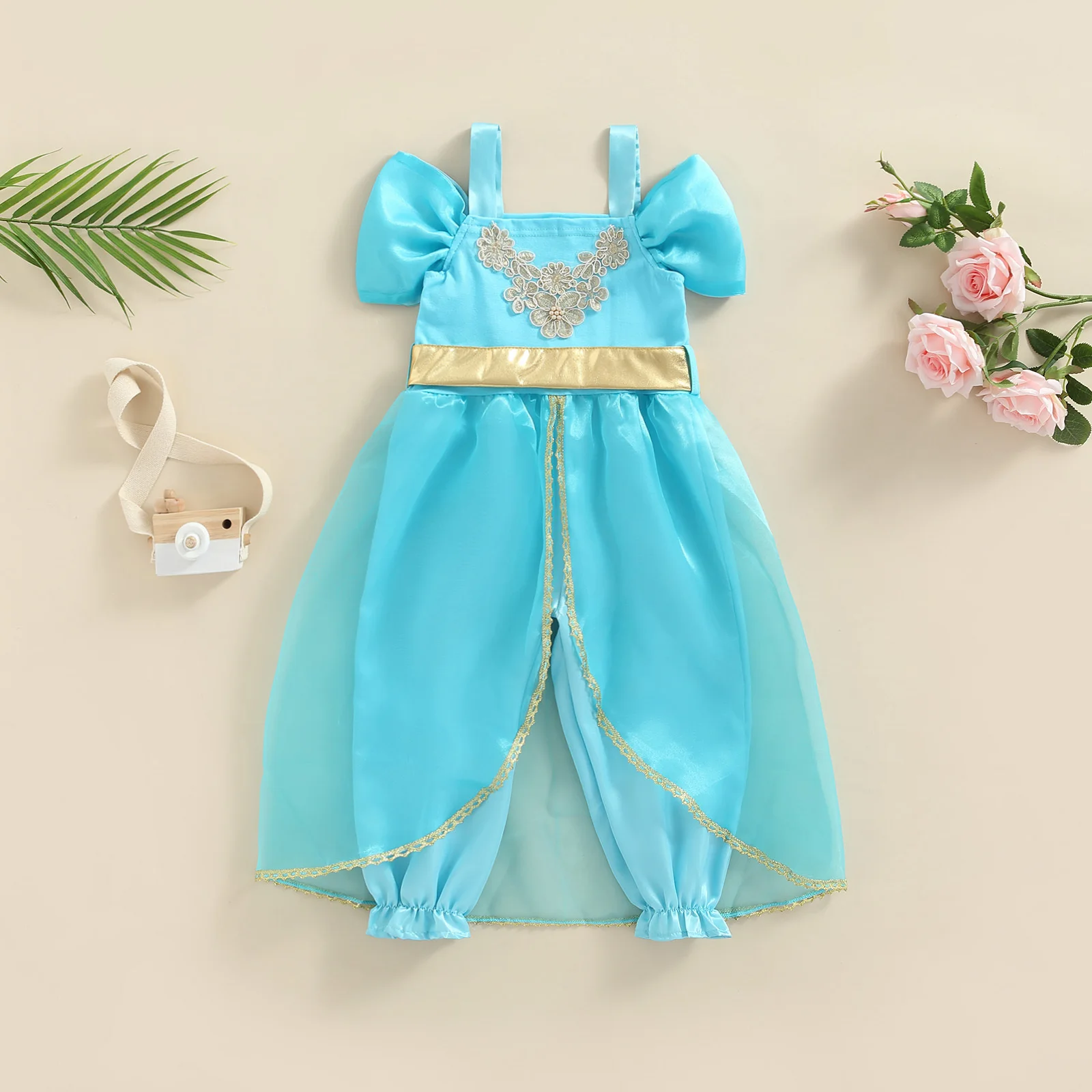 New Blue Baby Girls Kids Frozen Costume Dress Snow Princess Queen Dress Up Children's Party Gown Cosplay Tulle 3-8 Years