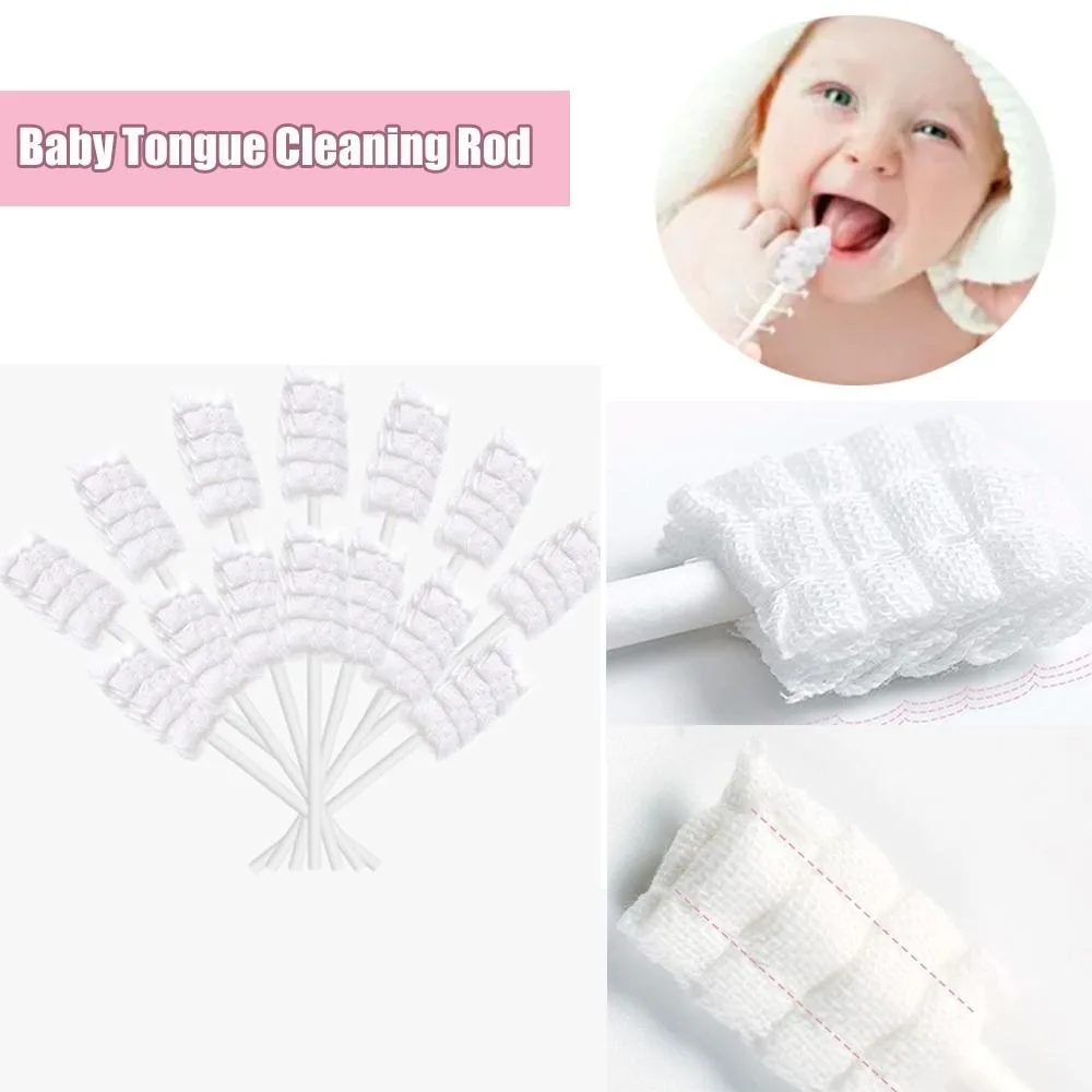 30pcs Clean Gauze Toothbrush Paper Rod Oral Care Disposable Oral Cleaning Brush Mouth Cleaner Remove Halitosis