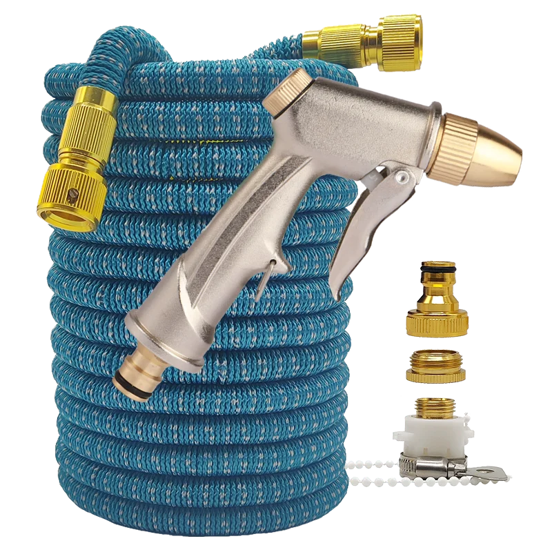 Expandable High Pressure Garden Water Hose 2.5-30 Meters Flexible Wash Car Outdoor Watering Pipes Gun Farm Irrigation Tool