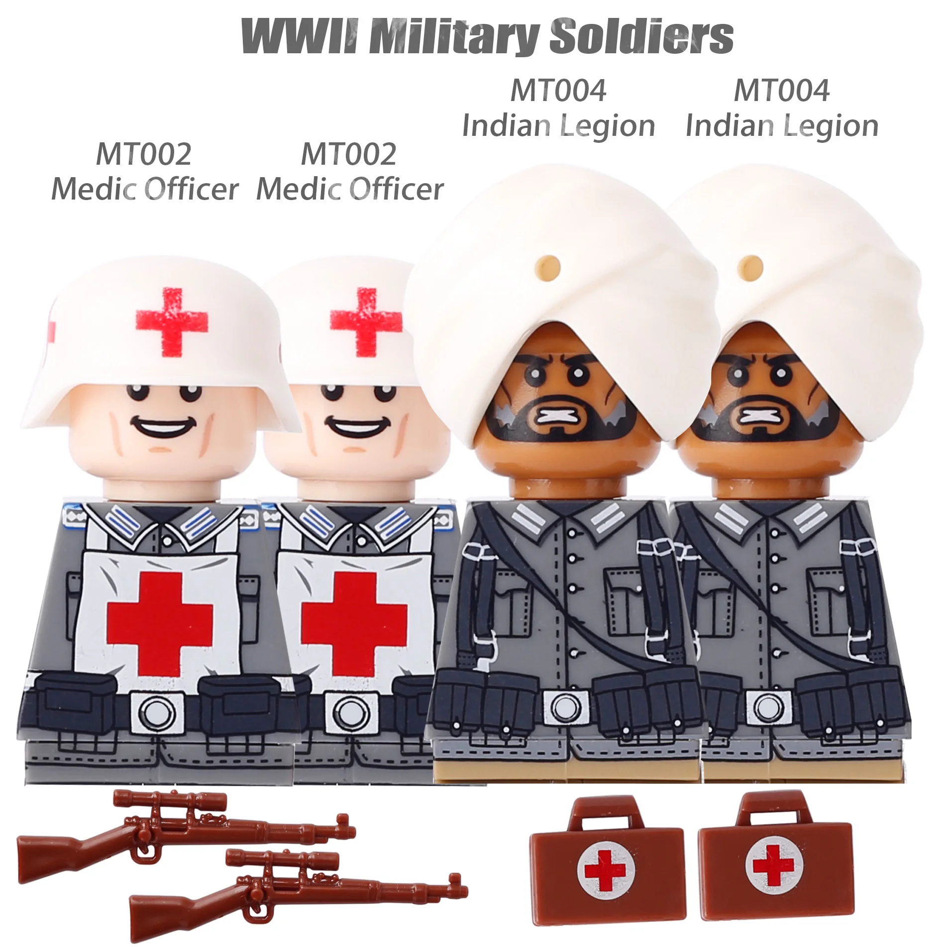 WW2 Winter Soldiers Building Block Set - Military Figures & Weapons Collection