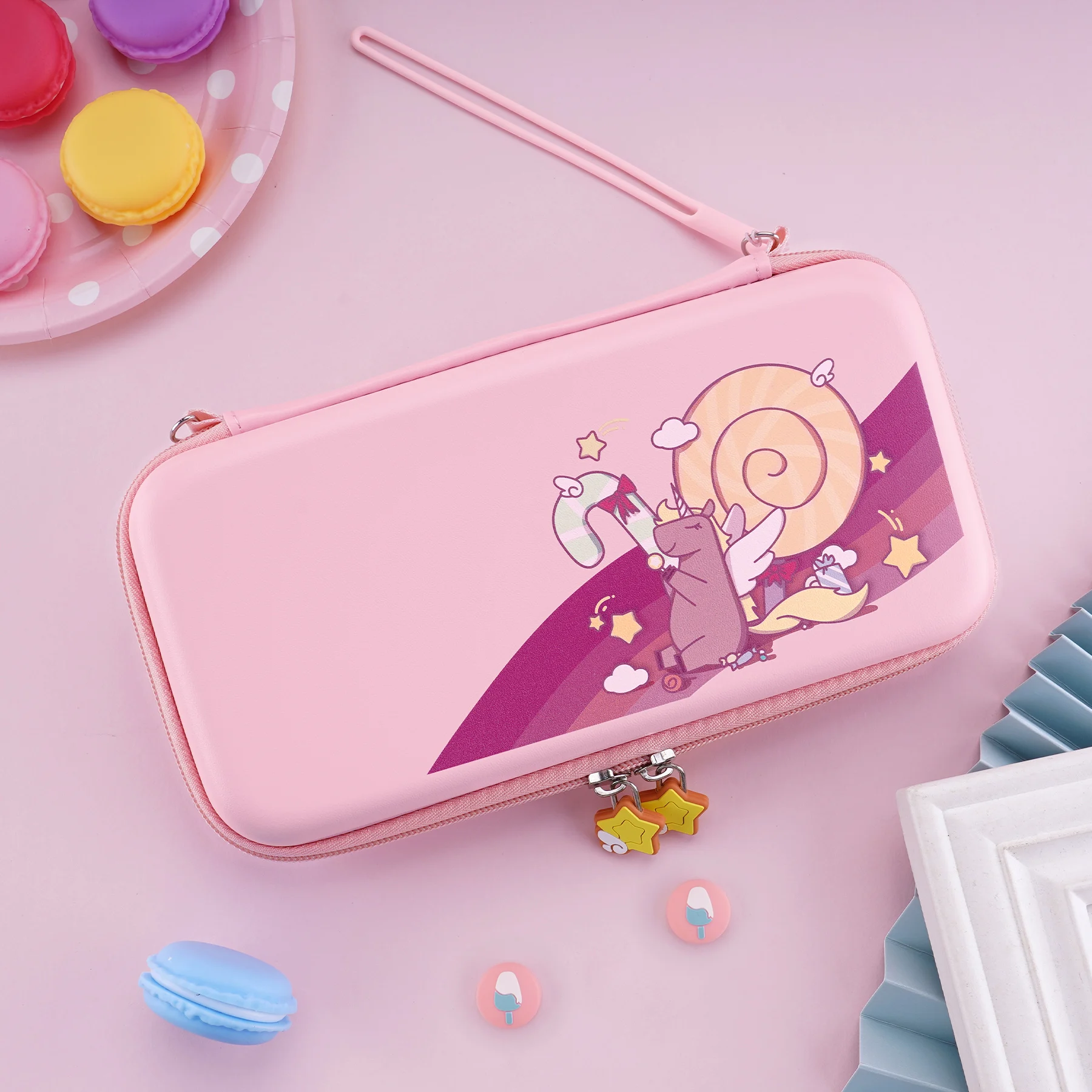 nintendo switch lite, menina caso de armazenamento