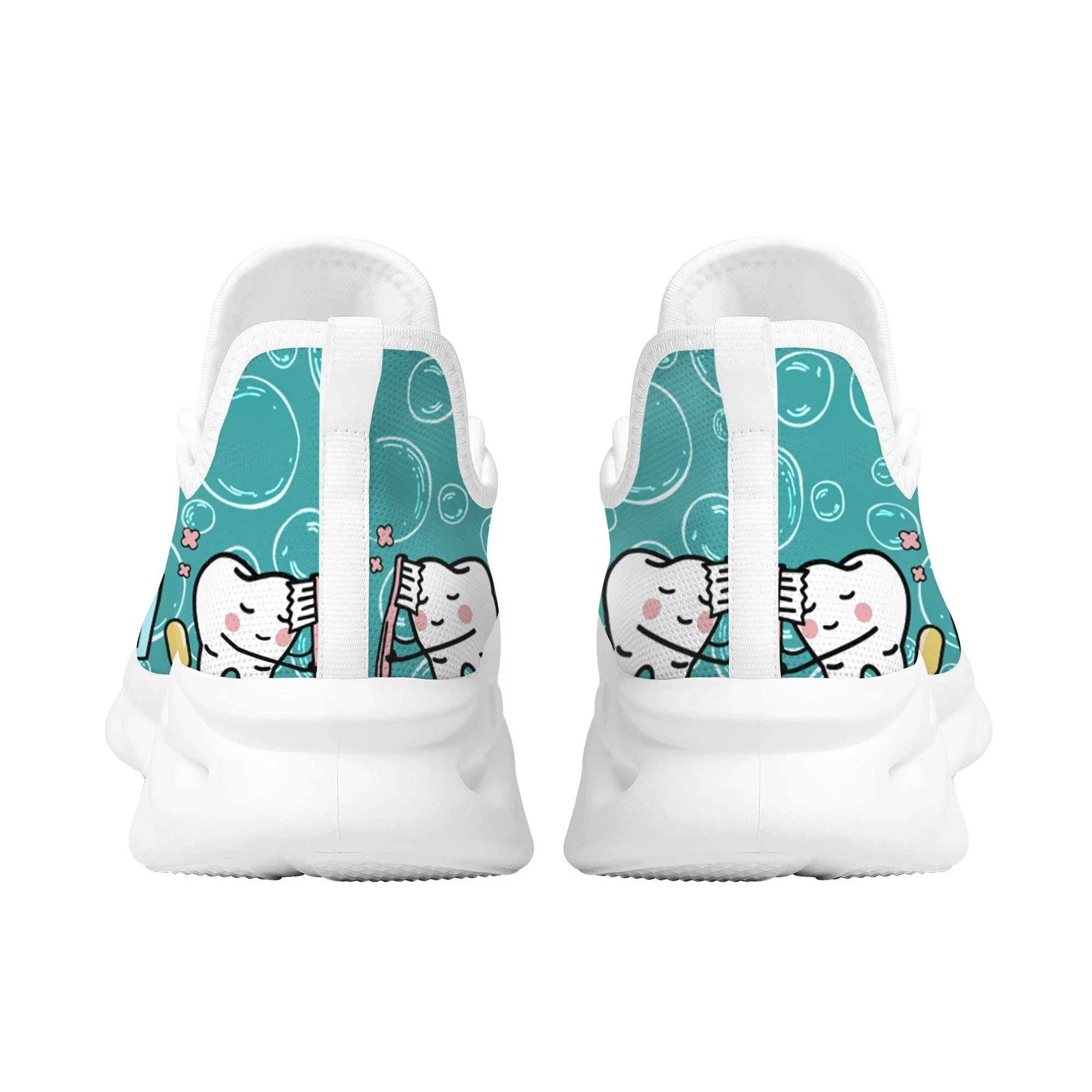 Cartoon Teeth Ladies Nusing Shoes Comfortable Lightweight Lace Up Running Shoes New Non-Slip Outdoor Sneakers Footwear Zapatos