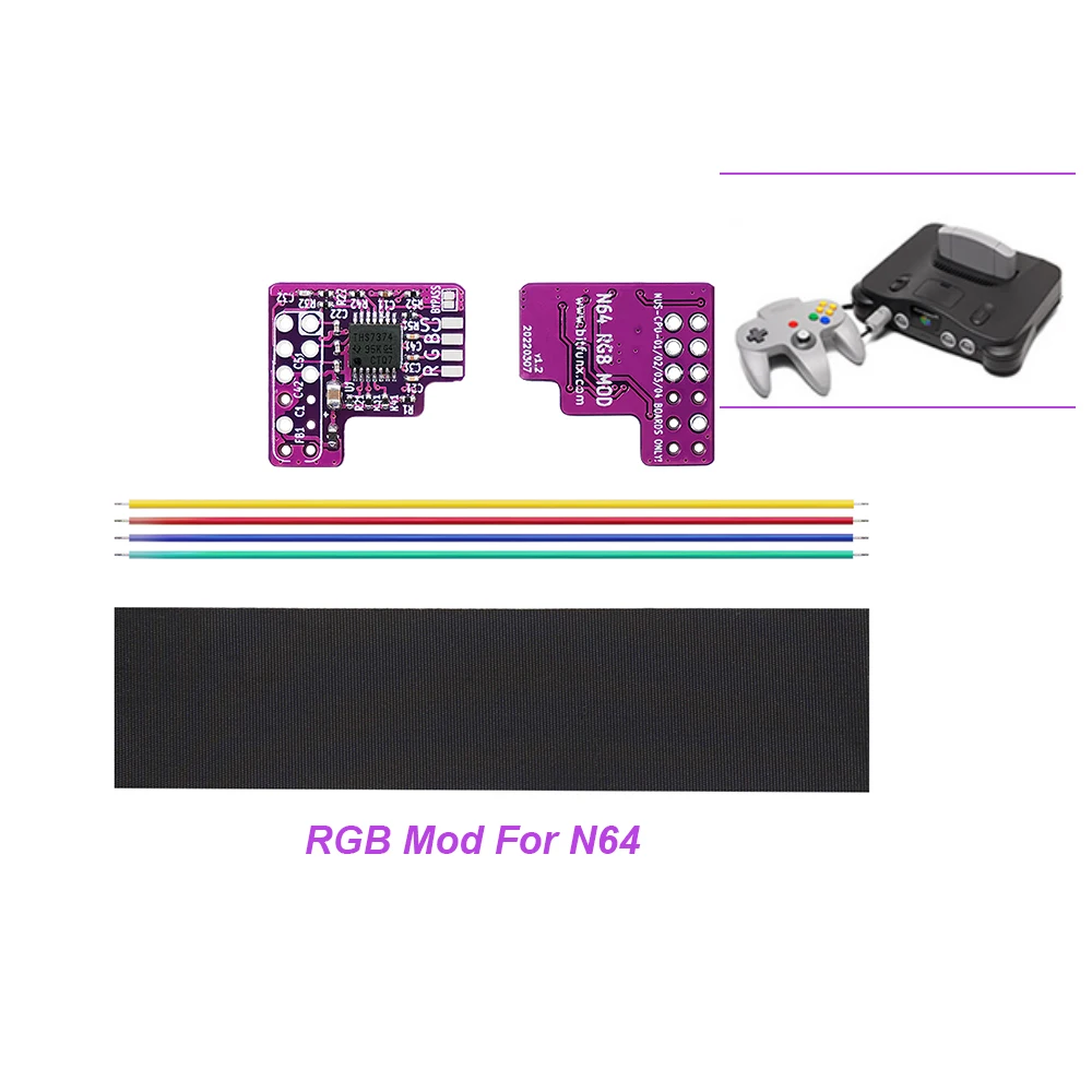thumbnail image 2 of N64 RGB MOD Kit For N64 NTSC Consoles RGB Module Chip 64 NTSC Modified Rgb Output Module Easy Install I4478970700 2 of 14