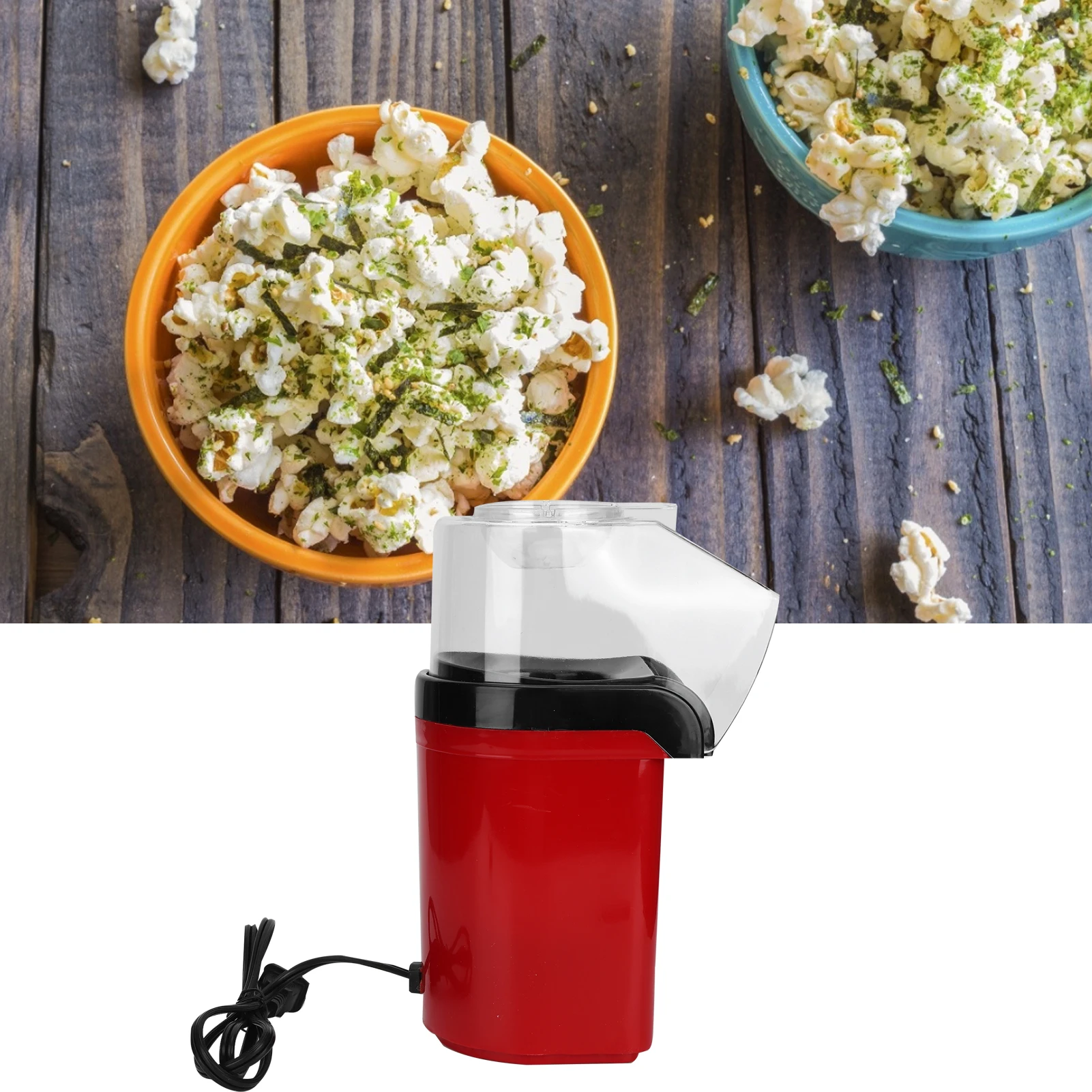 110V Full Automatic Corn Popper Mini Fast Heating Electric Popcorn Machine for Home Kitchen US Plug Popcorn Maker Popper