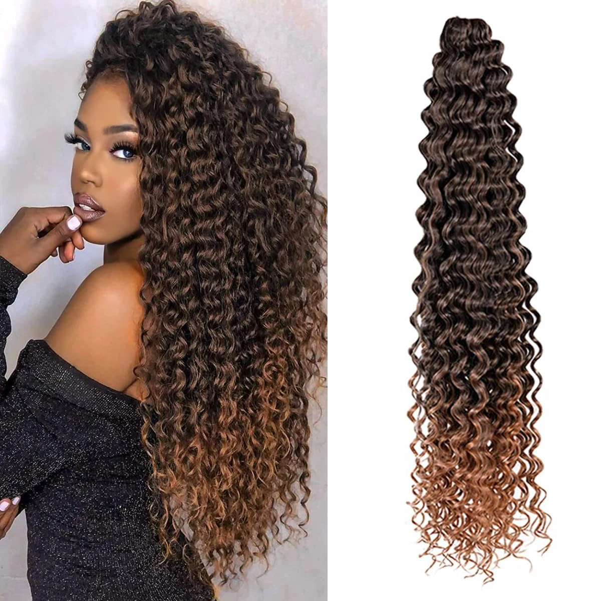 Crochet Hair Afro Curls Braiding Hair Extension Synthetic African Braided Hair For Braids Kinky Curly Soft Deep Twist Sunfay