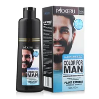 Shampoing de teinture de barbe Permanent naturel longue durée 200ml pour hommes élimination de teinture de barbe blanc gris cheveux de barbe hommes shampooing de teinture de barbe 1