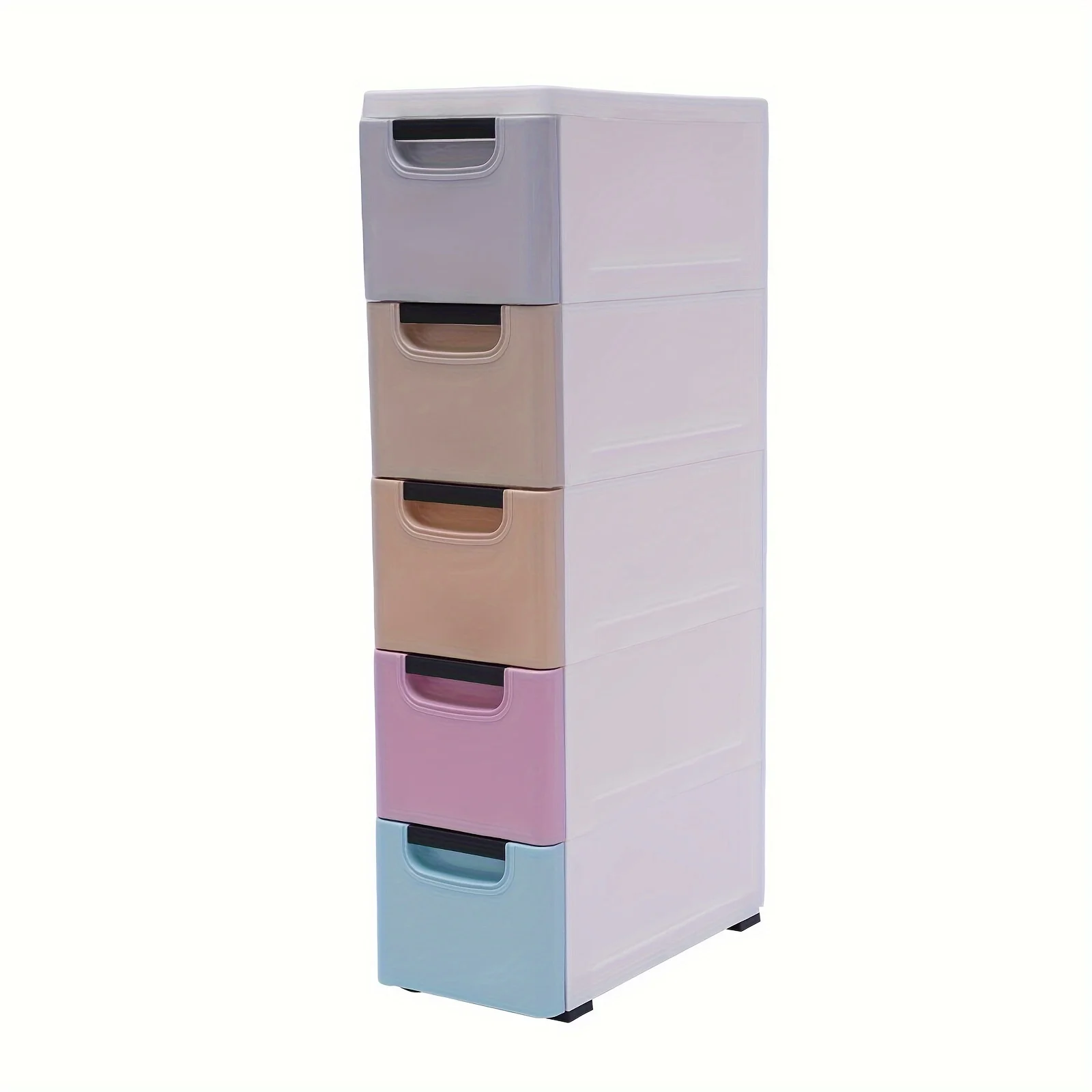 

1pc Storage Cabinet, Large Capacity Stackable Clothes Storage Box, Heavy Duty Plastic Storage Cabinet With 5 Drawers, For Kitche