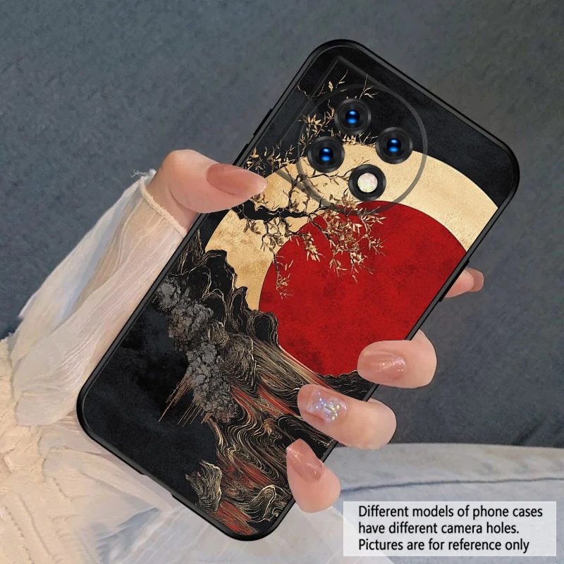 Sunset Black River Silicone Soft Phone Case