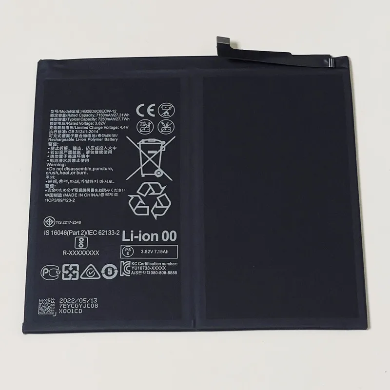 3.82V 7250mAh HB28D8C8ECW 12 For Huawei MatePad 10.4 2020 BAH3 L09 BAH3