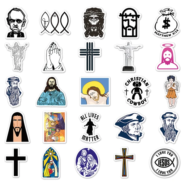 120pcs/heart-shaped religious Catholic stickers drawings, Christian stickers  printing stickers decorative stickers 23x21mm - AliExpress