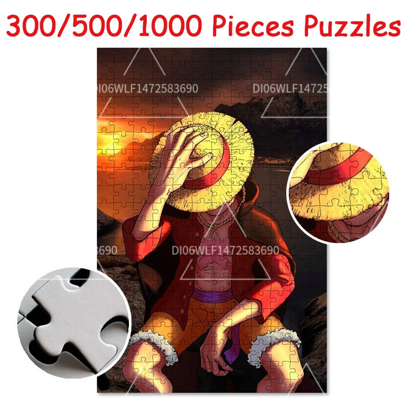 

Bandai One Piece Jigsaw Puzzle Toys 1000PCS Wooden Puzzle Luffy Children's Educational Toys Adult Handmade Gifts Leisure Games