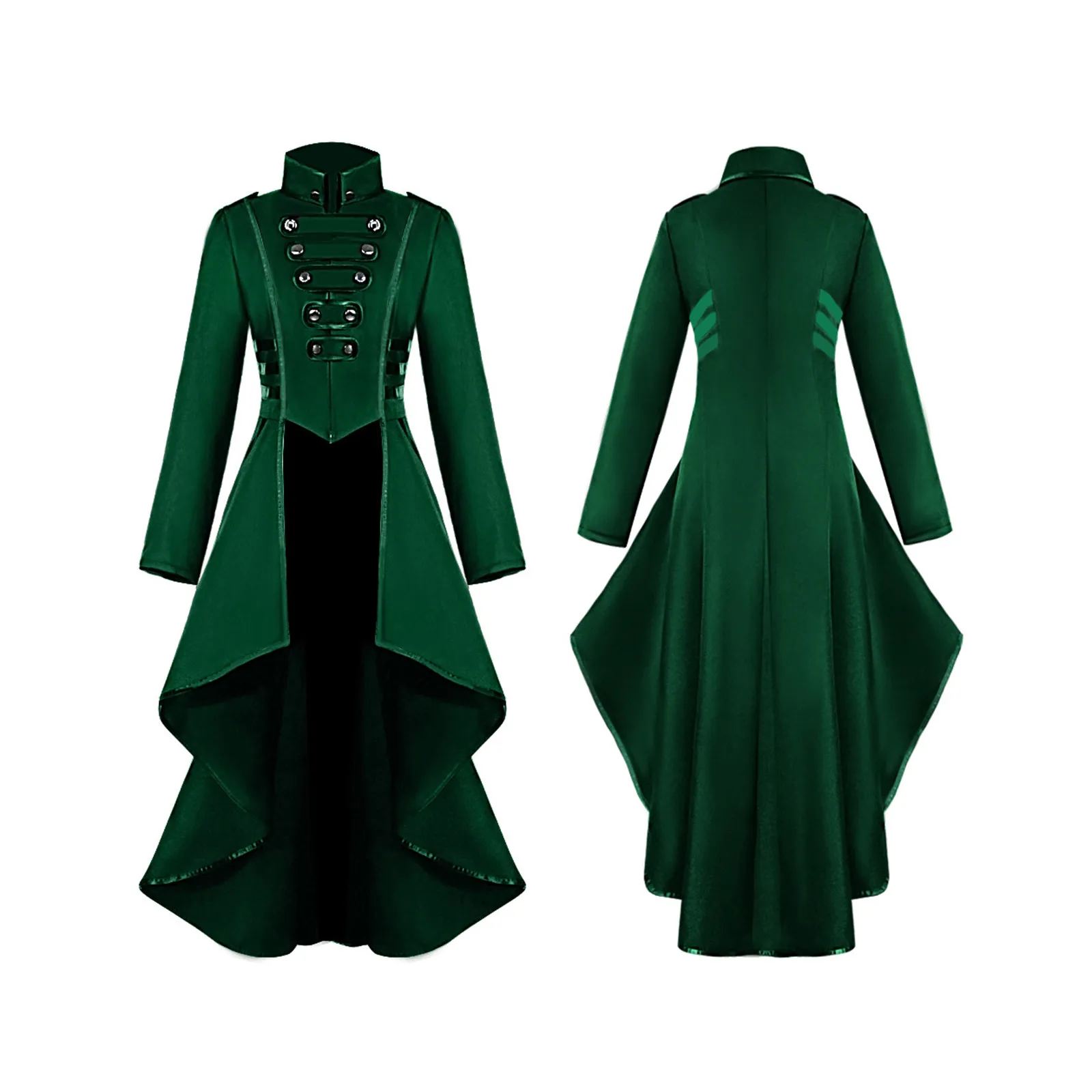 

Big Girls Medieval Gothic Tuxedo Long Trench Jacket Halloween Costume Long Top Dress 2024 Summer Casual Wear Hot Sale Vestido