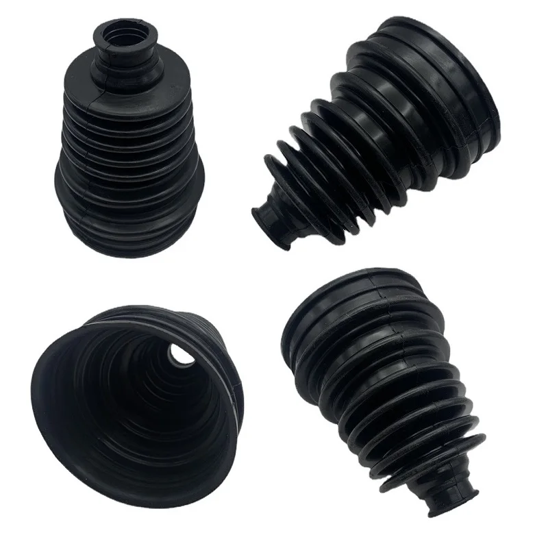 CV Boot Dust Cover 4PCS Black Universal Silicone CV Constant-velocity Dust Cover Joint Boot Drive Shaft Universal Strong Elasticity Cars Tools