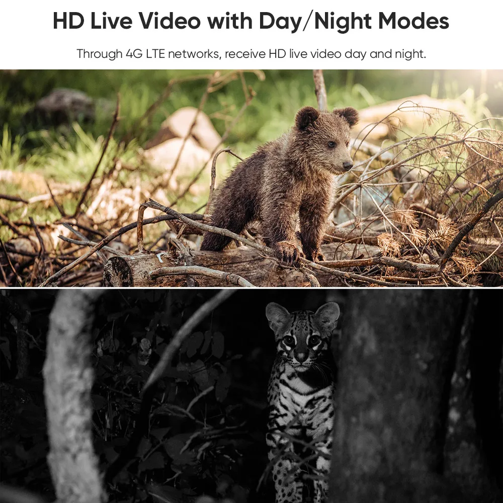 Ubox 4G SIM Solar Security Camera Outdoor Surveillance Camera Cellular Trail Camera 2K Color Night Vision Human/Animal Detection