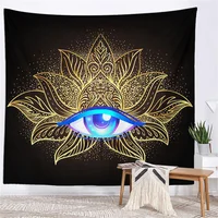 Chakra Eyes Lotus Yoga Meditation Wall Hanging Buddha Spiritual Bohemian Tapestry Tapestries Decoration Aesthetic Banner