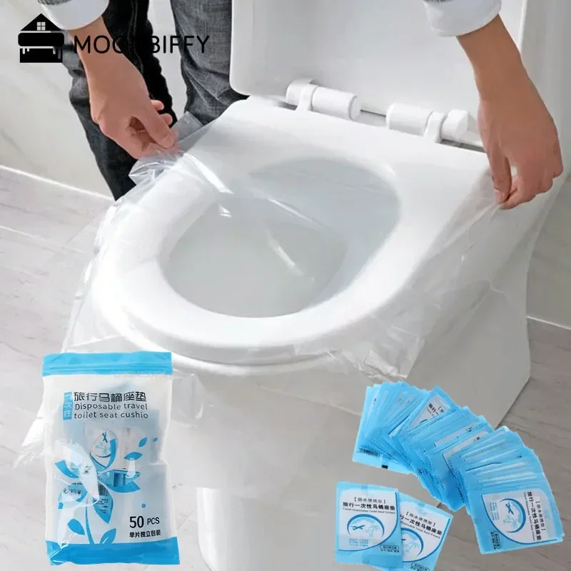 Toilet Seat Cover 30-200Pcs Disposable Portable Waterproof Safety For Travel/Camping Bathroom Accessories