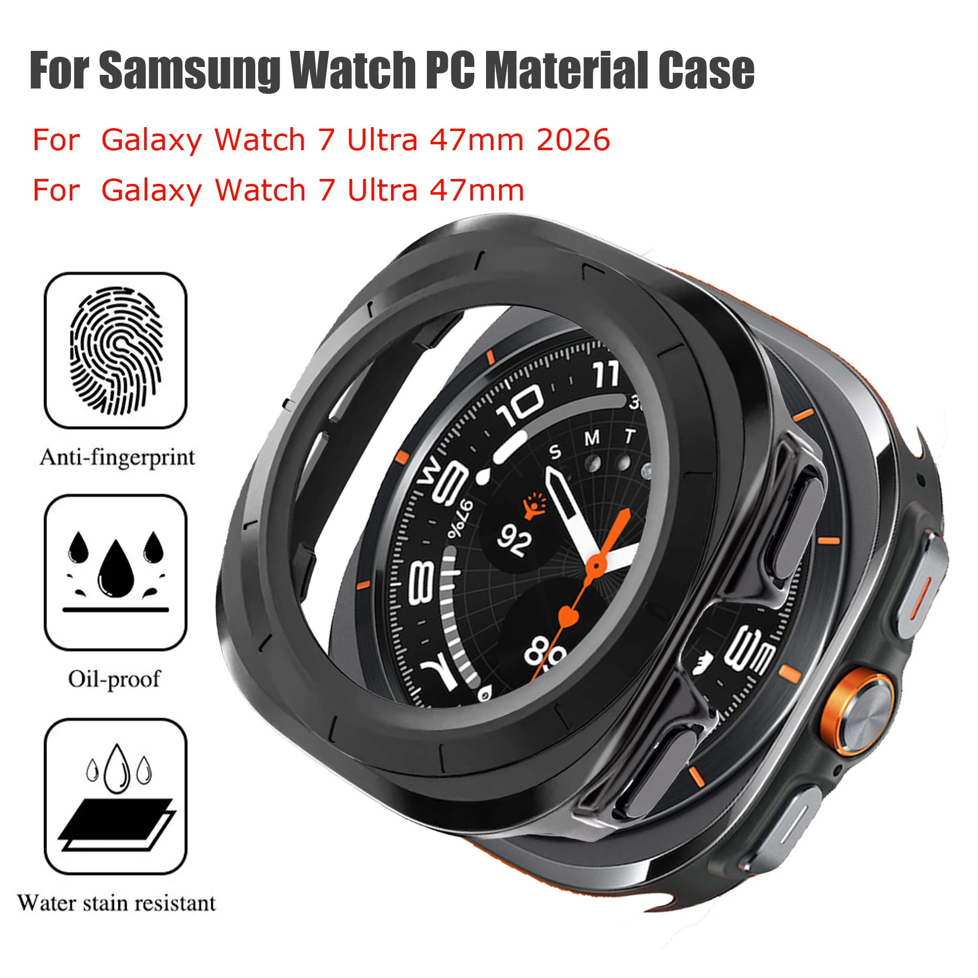 Durable PC Protective Case for 47mm Smartwatch – Premium Shell Cover Accessory