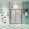 44"-48"W x 72"H sliding shower door, sliding door, with 1/4" tempered glass and Matted Black finish 4872 1