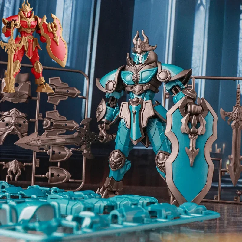 Three-Dimensional Knight Assembled Mecha Model Assembly Toy Multi-Articulable Decoration Action Figures Anime Games Toy Children