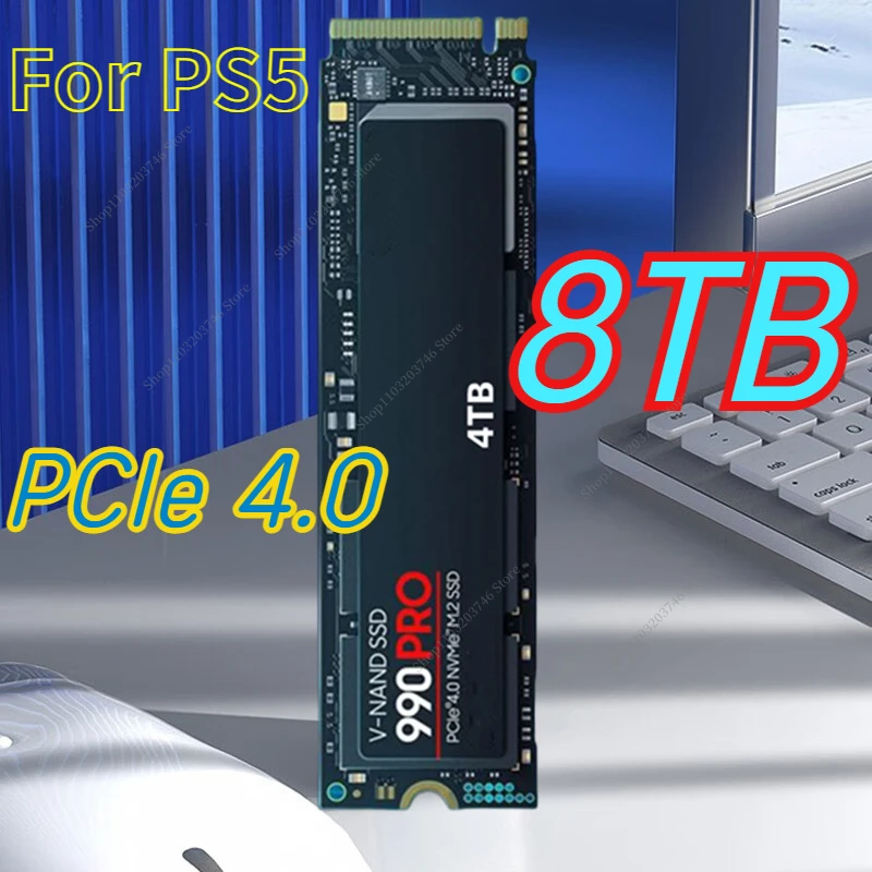 

2024 Original Brand SSD M.2 2280 NVMe 1TB 2TB 4TB 8TB 990 PRO PCIe Gen 4.0 x 4 Internal Solid State Drive for Laptop Desktop PS5