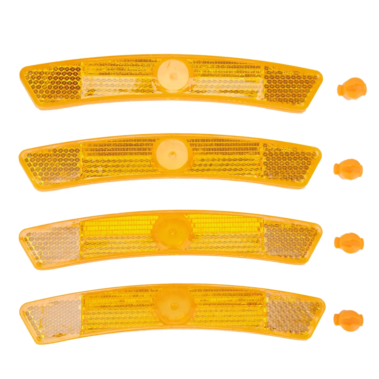 Bicycle Reflective Strips Spoke Reflector 125*20mm 4 Pcs Accessories Mountain Bike PC Replacement White/Yellow bicycle parts bike accessories bicycle wheel stickers