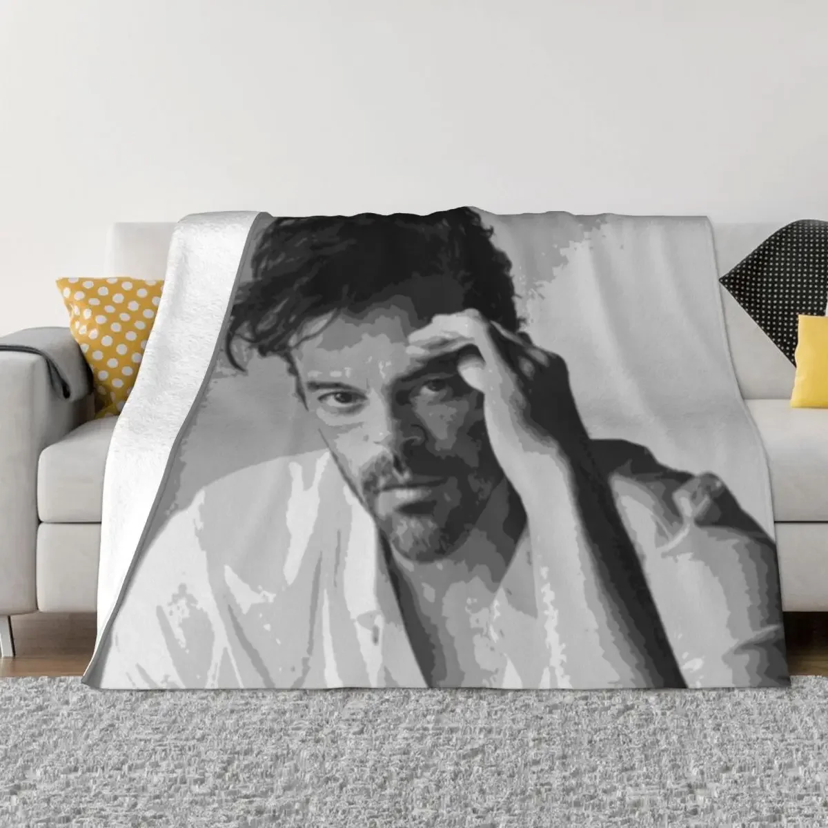 

Skeet Ulrich Pop Art Portrait Throw Blanket Furrys Hairys Soft Plaid Blankets