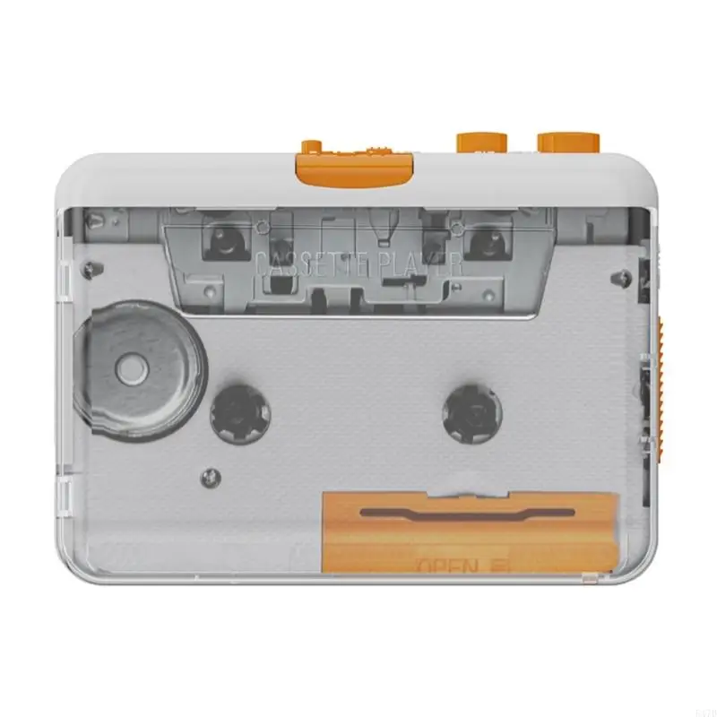 218 Cassette Tape USB Cassette Player Clear Gray Walkman Tape to MP3 CDs