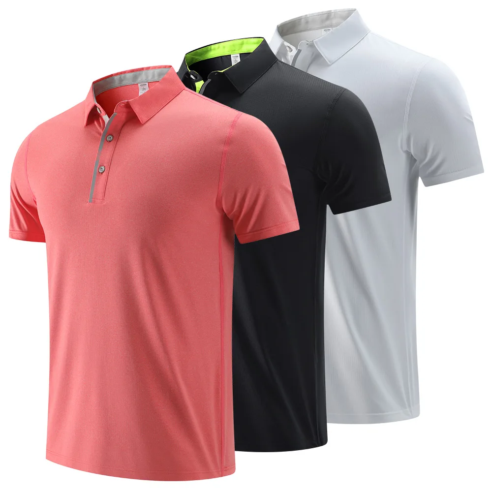 Рубашка-поло мужская с коротким рукавом дышащая городская повседневная одежда