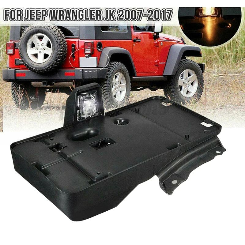 

Car Rear License Plate Light Mounting Bracket Holder Cover for Jeep Wrangler JK 2007 2008 2009 2010 2011 2012-2018 Auto Styling