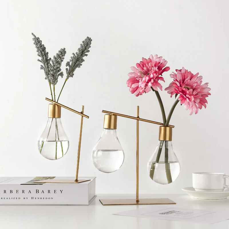 

Hydroponic Vase Garden Decoration Vase Dining Table Balcony Decoration Flower Pot Stand Nordic Living Room Home Decoration