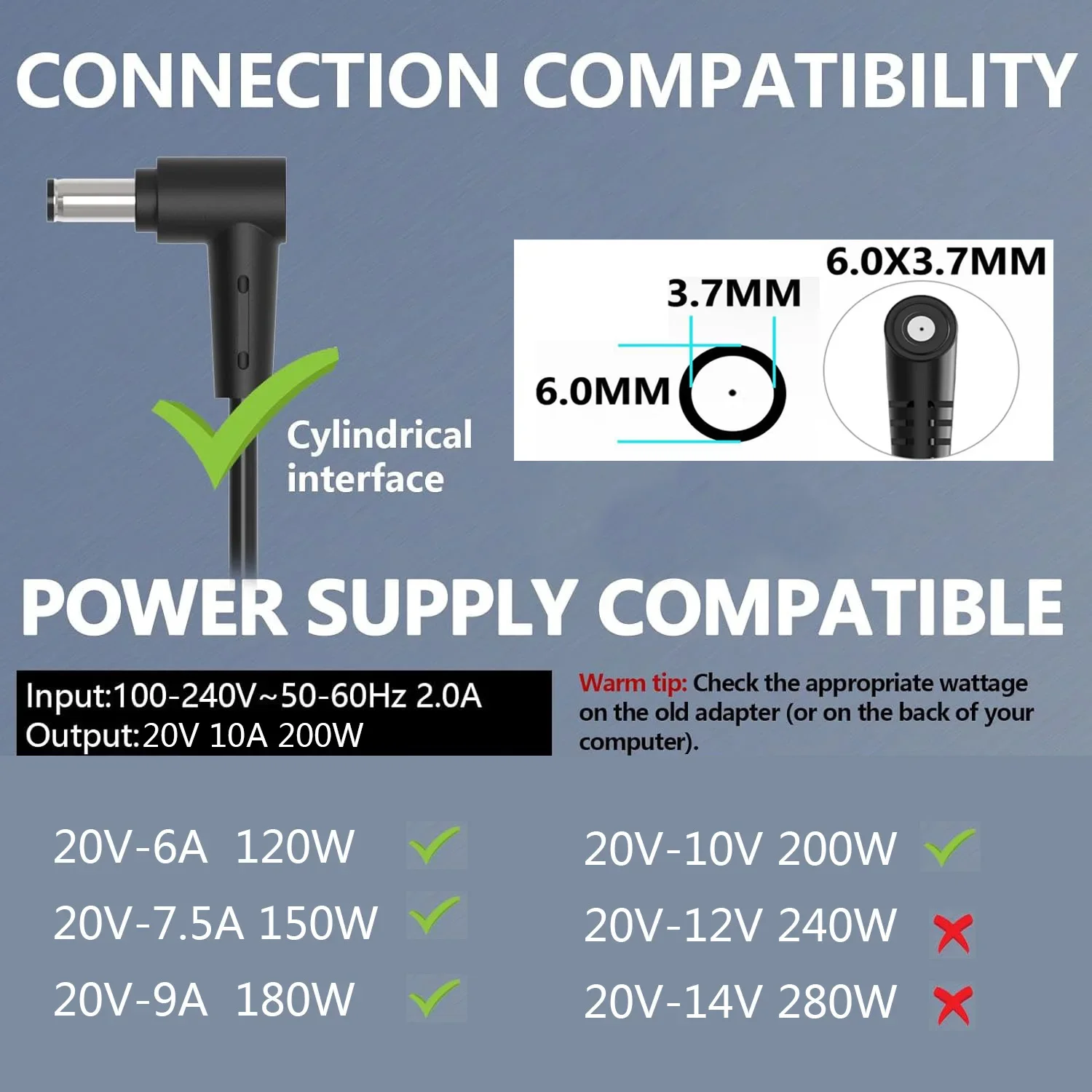 ACアダプター充電器,asus,20v,10a,200w,6.0x3.7mm, ADP-150CH,b
