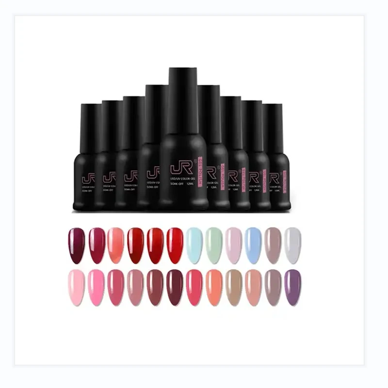 

126 Colors Black Bottle 12 ml UV GEL Polish 6colors/box Private Label UV Gel Semi Cured Long Lasting Soak off Gel Polish