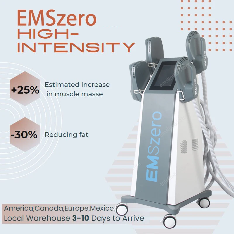 EMSzero-electroimán para esculpir el cuerpo, máquina adelgazante de alta potencia de 6500W, 4 asas, máquina reductora de grasa, salón de belleza, EMS, cero pérdida de peso