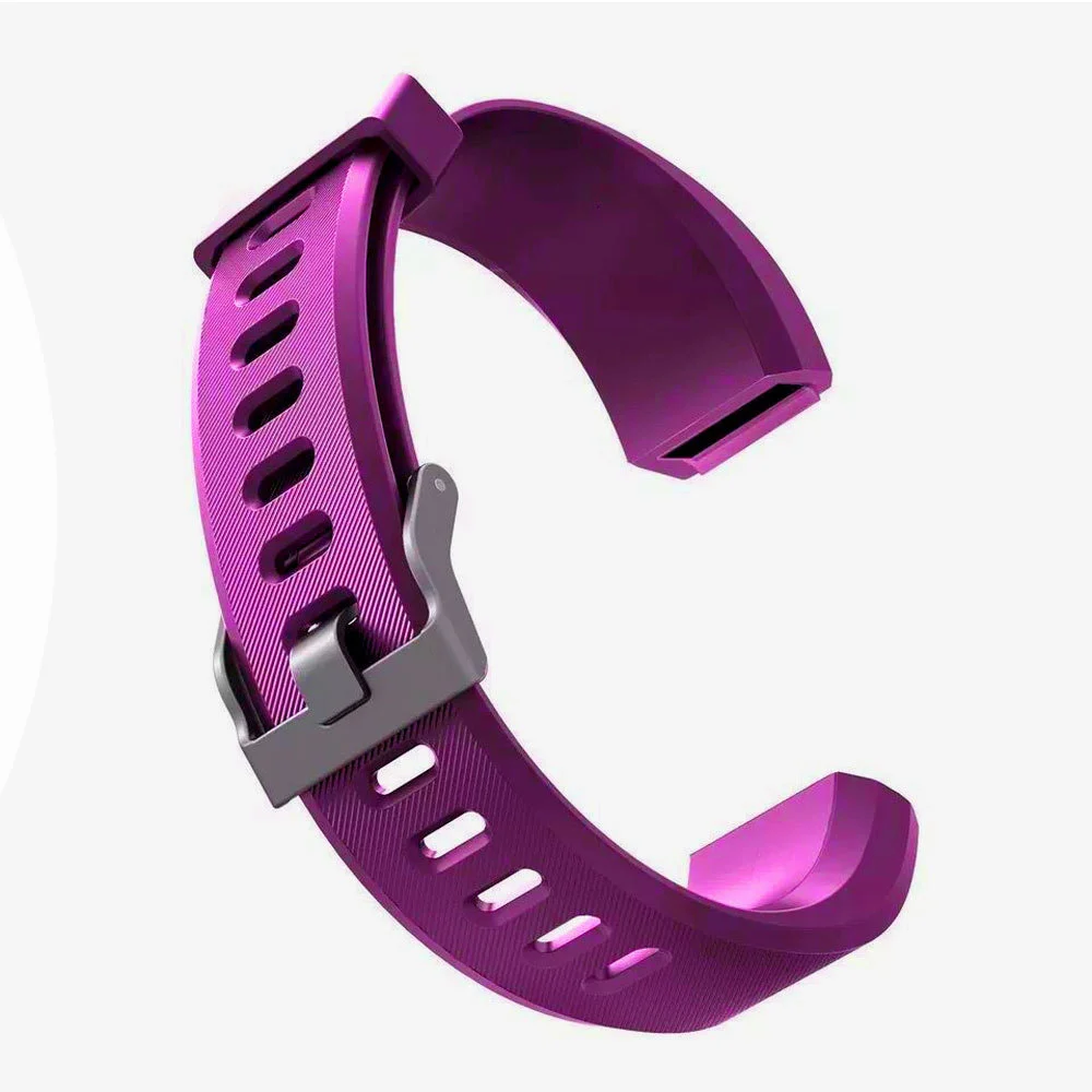 Smart Watch Band For ID115 PLUS HR Silicone Strap Silicone Watch Band Sport Metal Buckle Strap Wrist Replacement Color