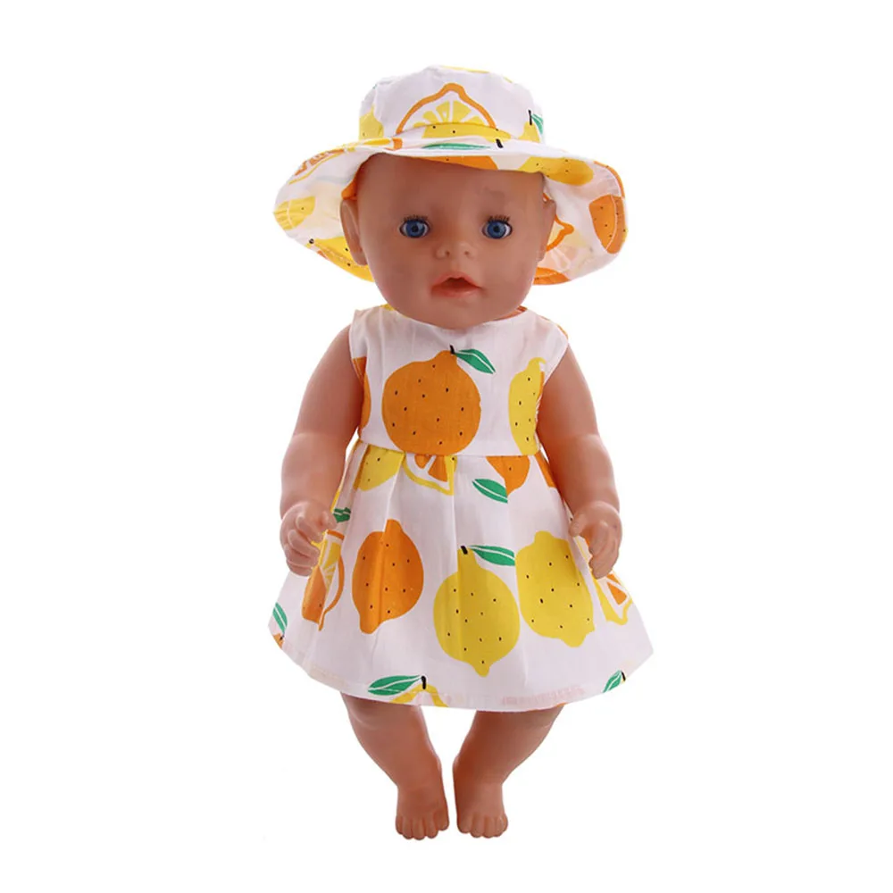25 Styles Yellow Skirt Doll Clothes For 43 Cm Baby Doll & 18 inch American Doll Girl's Dress,Our Generation Accessories Toys