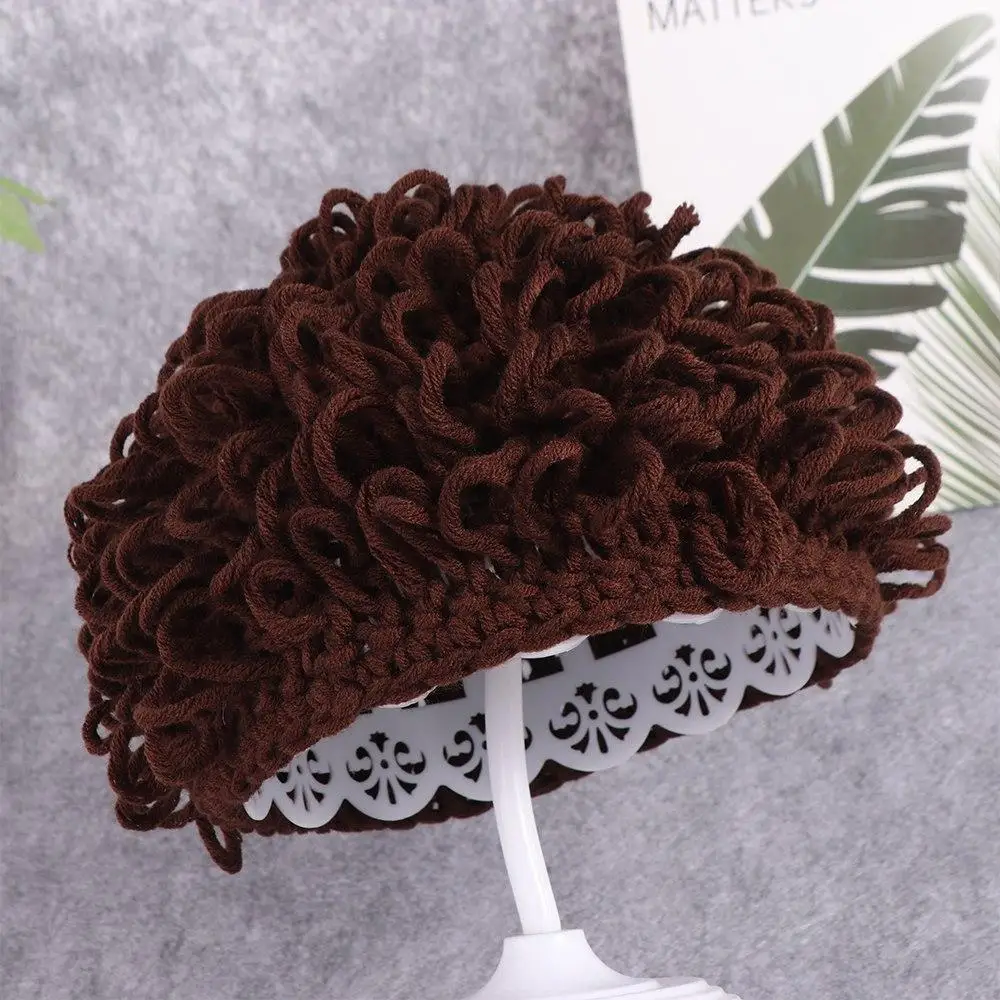 Lovely Cute Knit Cap Kid Baby Accessories Gift Headwear Sweet Toddler Wig Hat Afro-hair Hat Mad Scientist Hat Dreadlocks Hat