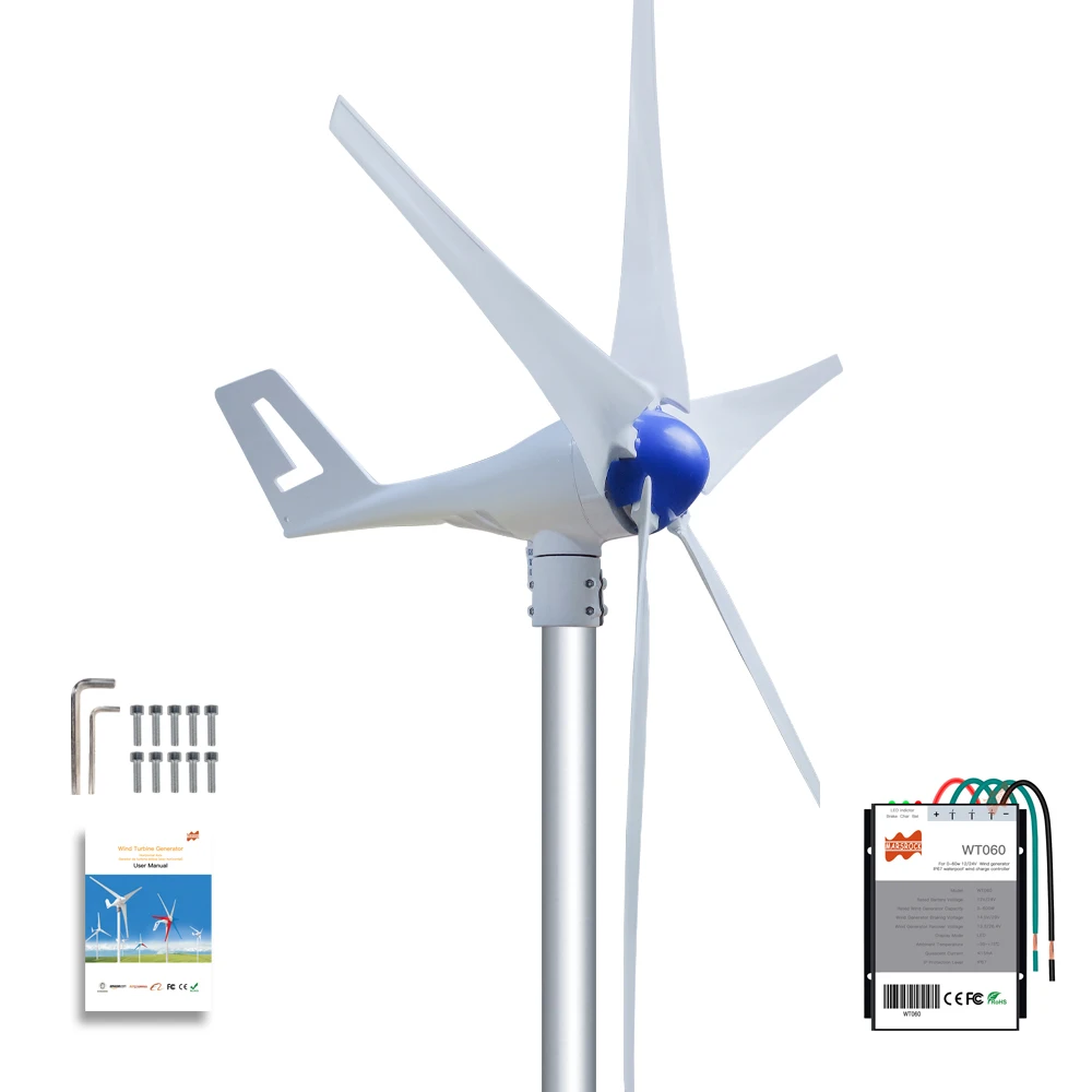 Dc12/24V Generatore Automatico Di Turbine Eoliche Domestiche Con 400W Windmill Wind Controller Home Gerador Eolico Charge Per Marine Boat