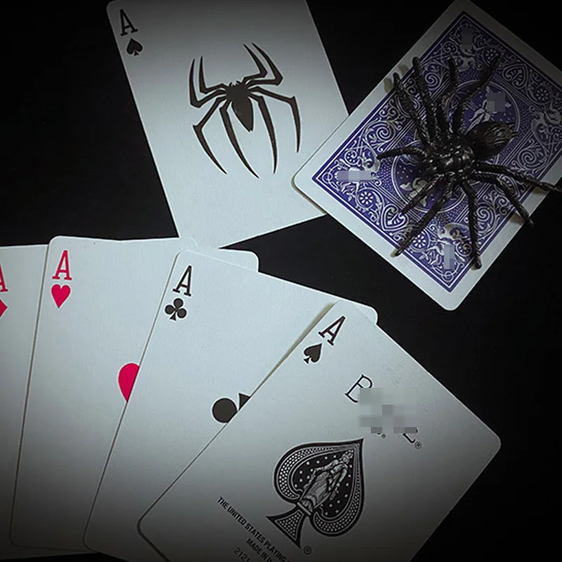 

Spade Spider by Shawn Lee Magic Tricks Close Up Street Prank Card Illusions Gimmicks Props Toys Spider Vanishing Appearing Magia