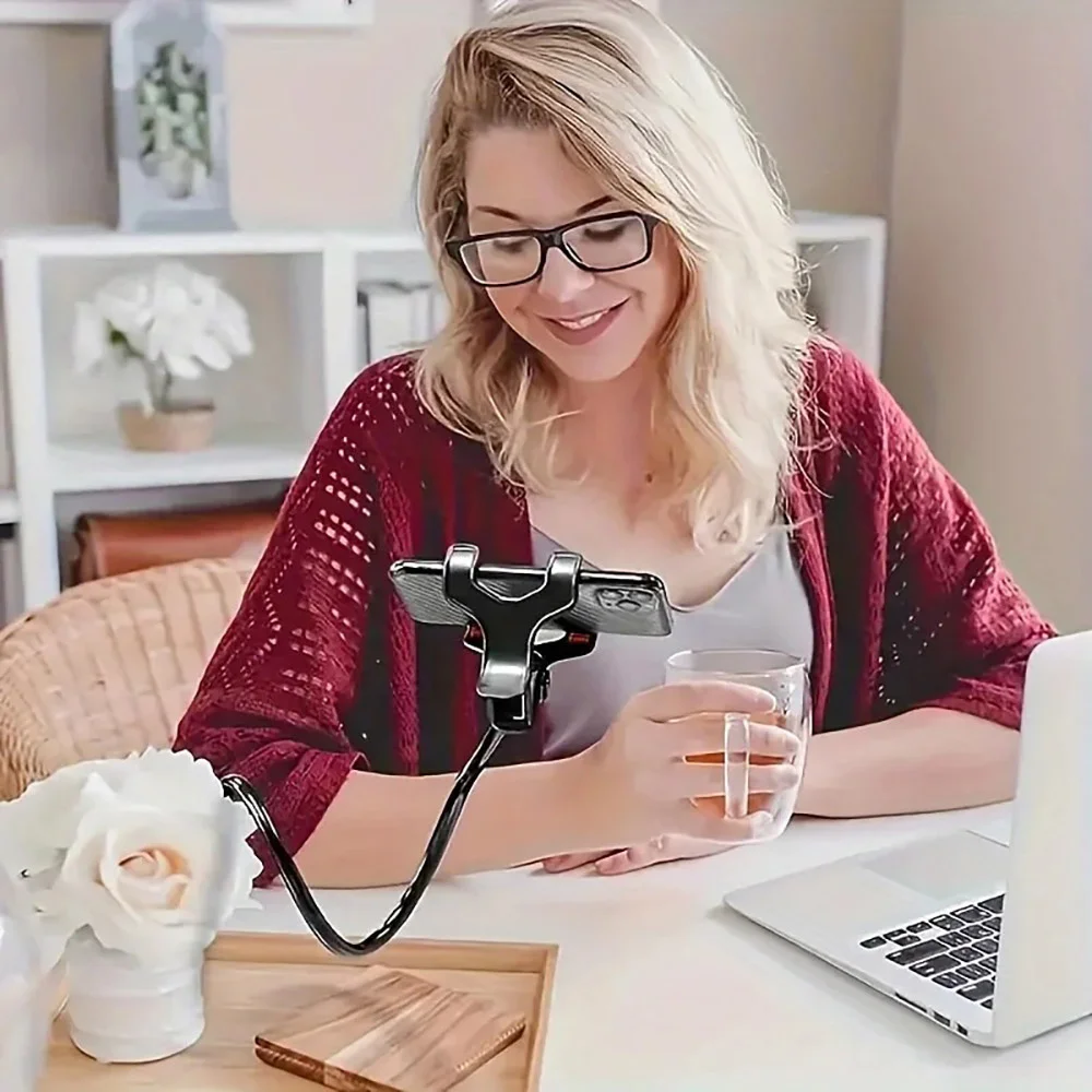 Universal 360 ° Drehbarer Langarm-Handyhalter Rutschfester Halter für Schlafzimmer Wohnzimmer Schreibtisch Nachttisch Verstellbarer Telefonständer – Detail 12