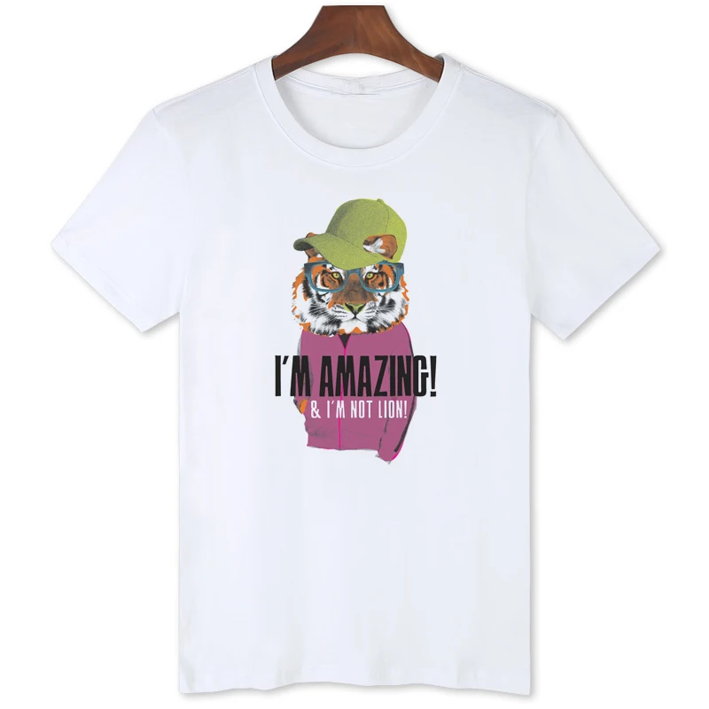 

Handsome Tiger Amazing T-Shirt Original Brand Men's Short Sleeve Tops Tees Casual Comfortable Oversized tshirt B1-140